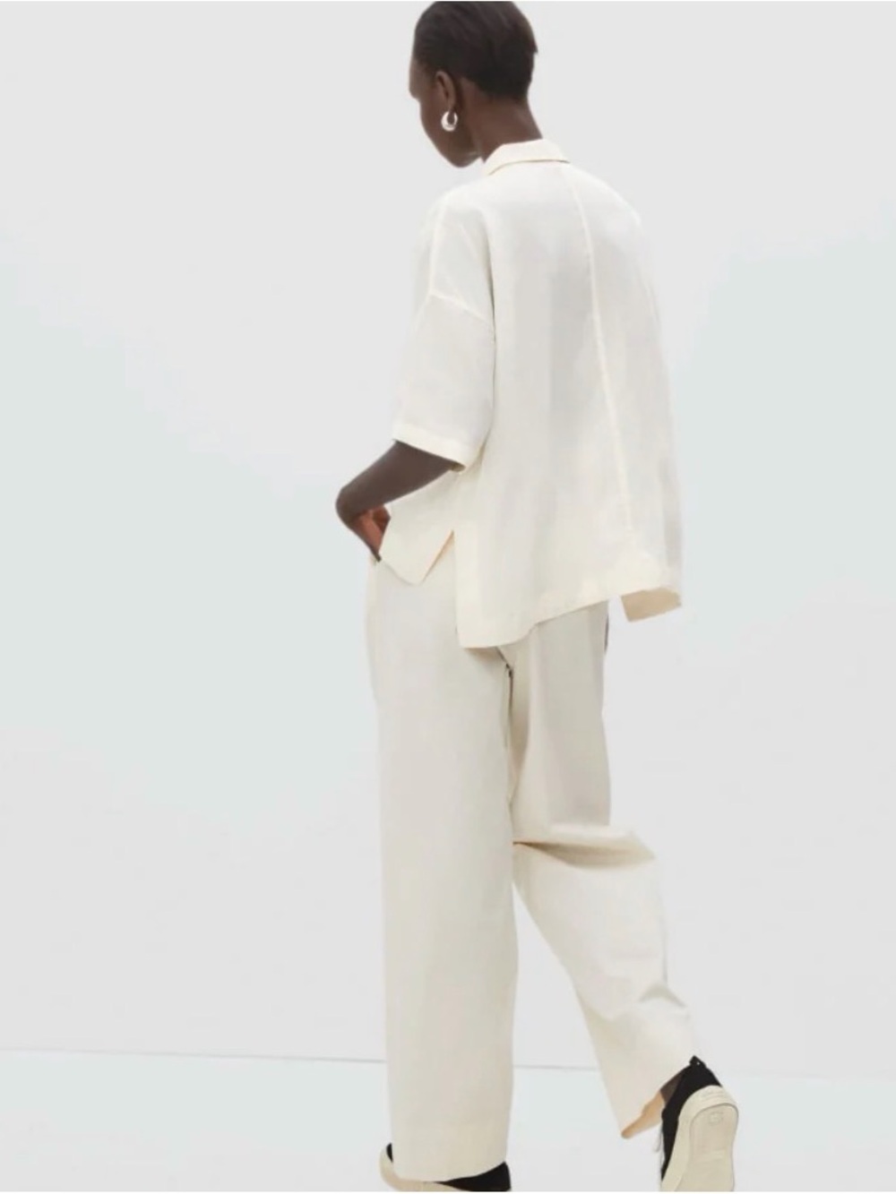 Everlane The Drapey Square Shirt - sz L - Picture 4 of 7